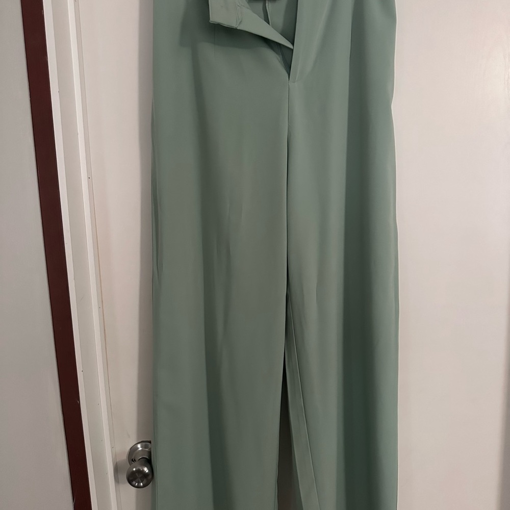 Wide Leg Green Pants